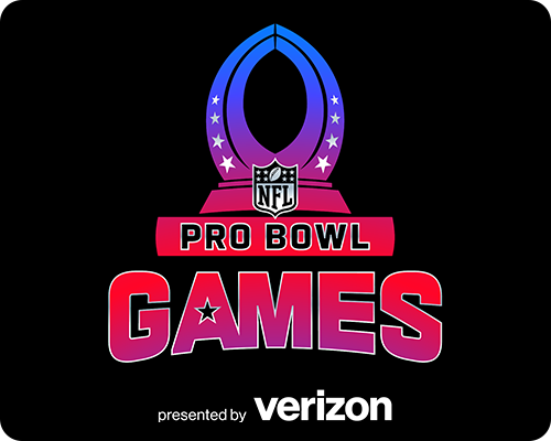Image of the official Pro Bowl Games logo, featuring a football trophy icon and gradient purple background with "ORLANDO 2025" text, symbolizing the Pro Bowl Games Epic Experience prize.